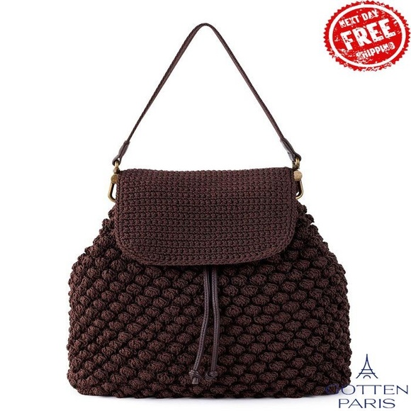 Women's Sayulita Crochet Backpack Brown Women's Bag - Picture 5 of 6